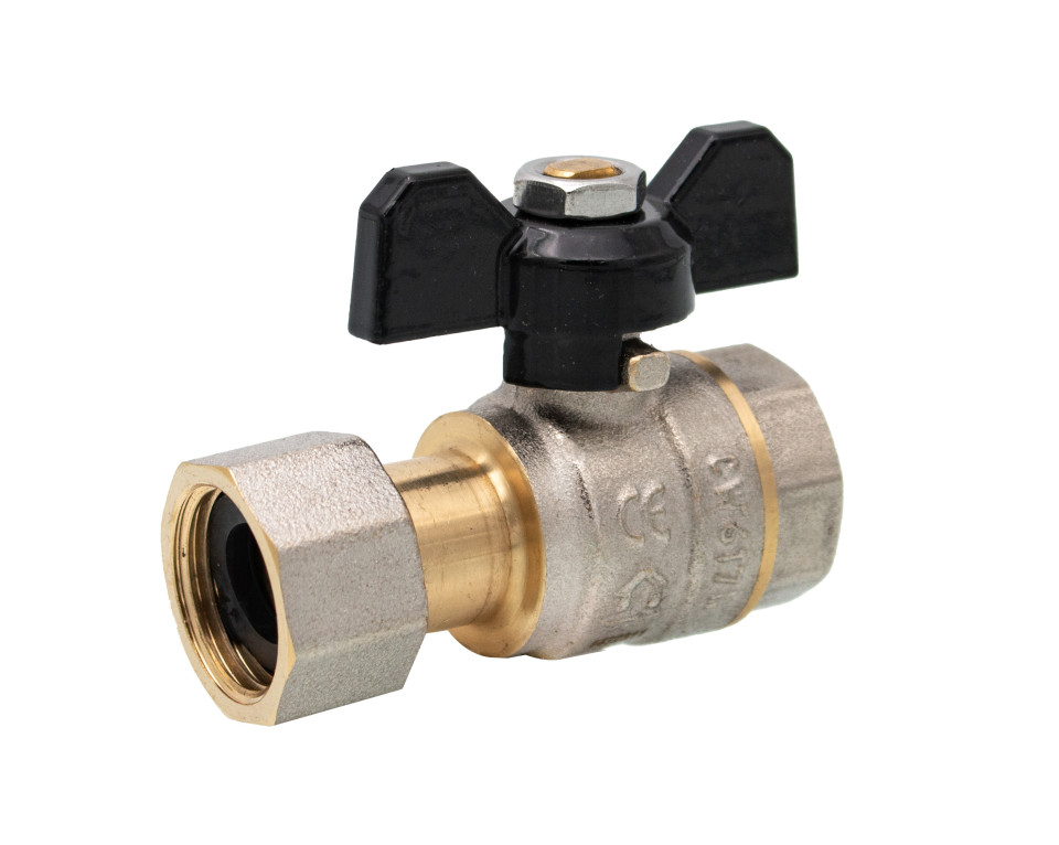 SCW617N sárgaréz golyóscsap pillangó karos 3/4