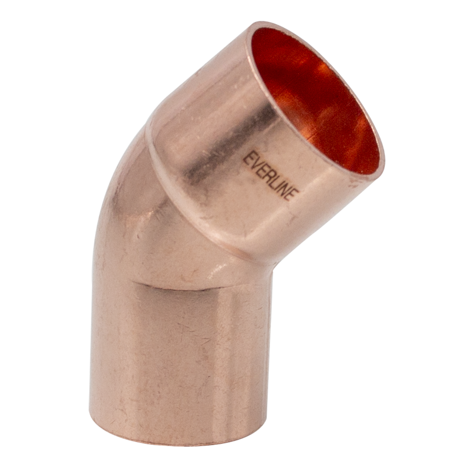 Forrasztható réz ív 15/45°KB