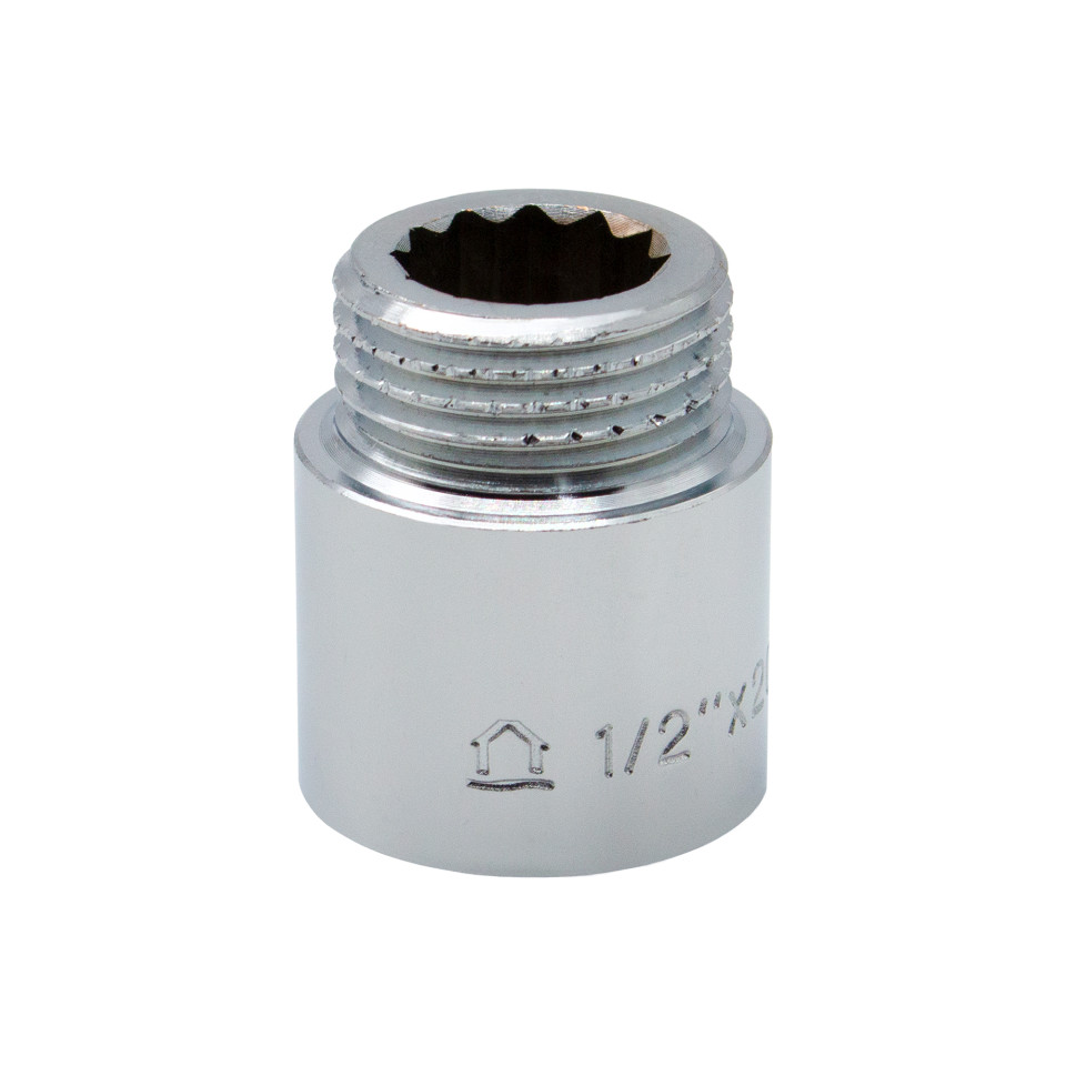 Krómozott Sárgaréz CW617N  csaphosszabbító 1/2