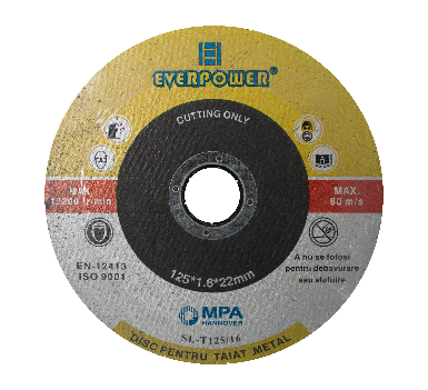 Vágókorong fémhez 125*1.6*22