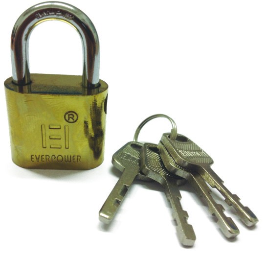 Klasszikus lakat 60mm 4 kulcsos Sárga